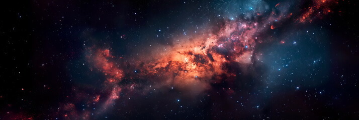 Wall Mural - magic color galaxy. infinite universe and starry night.