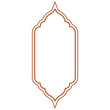 Islamic and ramadan kareem windows in oriental style. Border and frame with modern boho.