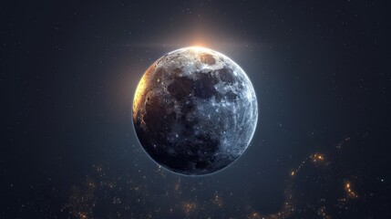 Wall Mural - eclipse: a vector illustration of a penumbral lunar eclipse