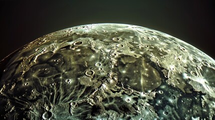 Wall Mural - moon: a 3d model of the moon's surface, highlighting its cratered and rugged terrain