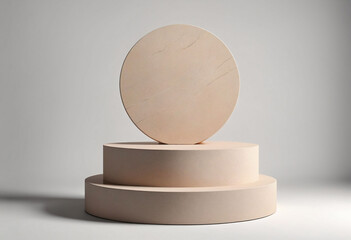 Wall Mural - Earthly sandstone empty podium product display for product presentation