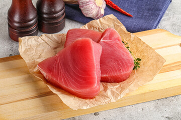 Poster - Delicous raw tuna steak for cooking