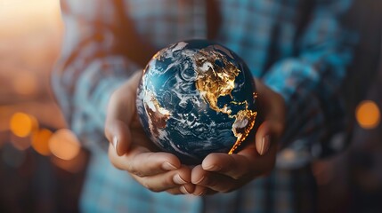 Close-up of hands holding a globe, symbolizing diversified investment portfolios