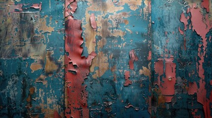 Wall Mural - Texture of aged painted metal surfaces