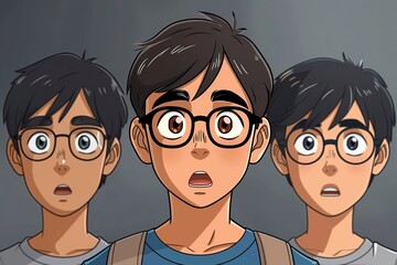 Sticker - shocked boys animation