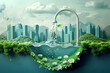 Water sustains life on Earth, Ecology and world water day , Saving water and world Environment day