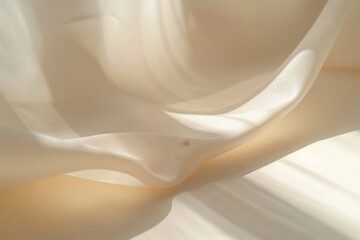 Poster - Detailed close up of minimalist white fabric, highlighting texture and soft lighting