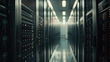 Poster - Data Center With Multiple Rows