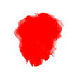 Roter Farbklecks - Farbspritzer auf weißem Hintergrund