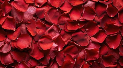 Canvas Print - Close up of red rose petals backdrop