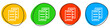 4 bunte Icons: Papiere - Button Banner