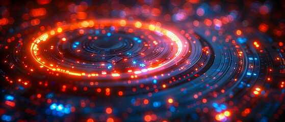 Wall Mural - Abstract Light Vortex, Futuristic Energy Flow and Technology Concept, Glowing Spiral