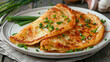Savory Crepes Garnished with Green Onions