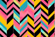 A seamless pattern with colorful chevron stripes