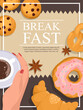 Break fast flyer, poster or menu cover template
