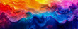 Abstract Art of Liquid Paint, Vibrant Colors and Textures, Creative Watercolor Background