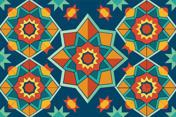 Poster - A pattern of repeating shapes suggesting order and symmetry