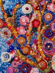 Wall Mural - close up of colorful bangles