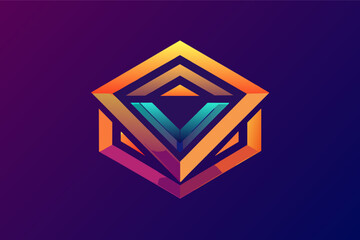 Fototapete - Add gradients to your geometric shapes for a dynamic effect