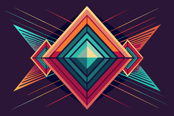 Poster - A series of overlapping lines and shapes evoking a sense of depth and dimension