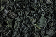 Dried wakame seaweed. Top view.