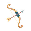 archery bow vector illustration cartoon element design template