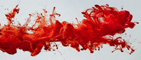 Canvas Print - red paint splash