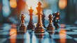 © sundas - Playing chess pieces,International chess day chess pieces. strategy and intelligence Board game. business concept