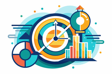 Aufkleber - Craft an abstract icon representing the concept of time and its passage