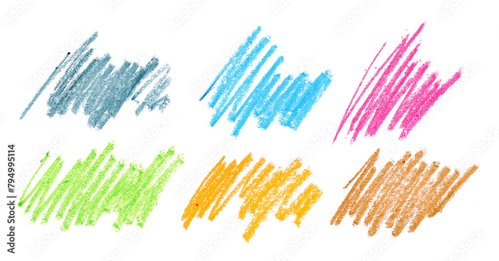 Set photo grunge hand draw, scribble colorful cross hatch, wax pastel ...