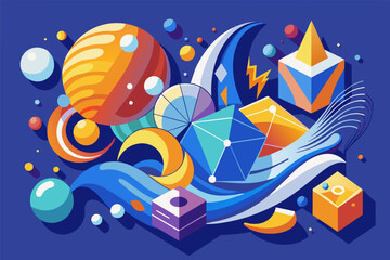 Aufkleber - Dynamic and fluid forms