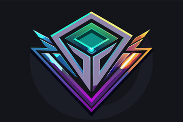 Aufkleber - Experiment with holographic effects in a gradient logo concept, optimized as a vector file