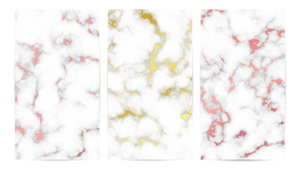 Wall Mural - Set of marble texture backgrounds