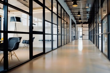 Canvas Print - corridor in office building