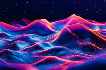 Wall Mural - abstract background with glowing lines