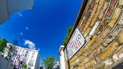 Poster - London - September 2012: Notting Hill is a famous London district