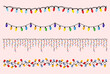 Christmas light garland collection vector set