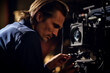 © Tetiana - Film crew team and cameraman working in big studio made with generative AI technology