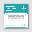 © Visions Empire - Customer feedback social media square post and client testimonial web banner template