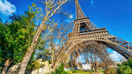 Wall Mural - Paris, France. The Eiffel Tower is a major tourist attraction