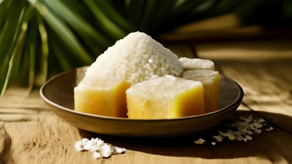 Sticker -  Deliciously fresh coconut ice cream ready to be savored