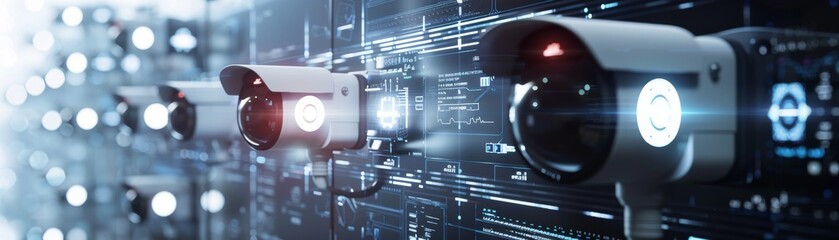 Aufkleber - Futuristic autonomous car with holographic interface and digital elements