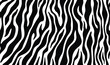 Zebra pattern, stylish stripes texture. Animal natural print. For the design of wallpaper, textile, cover. Vector seamless background