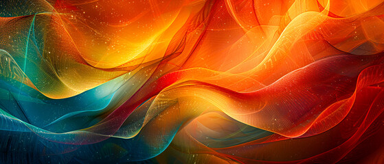 Wall Mural - Dynamic Light and Color Flow, Abstract Design Background, Creative and Modern Art Concept