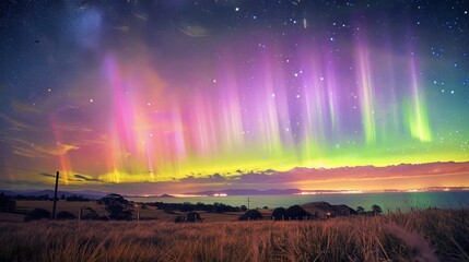 aurora: an awe-inspiring photo capturing the beauty of the aurora australis in the southern hemisphe