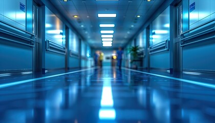 Canvas Print - Bustling Hospital Corridor