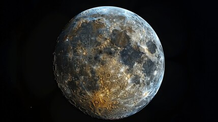 Wall Mural - moon: a 3d illustration of the moon during a partial lunar eclipse