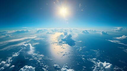 Wall Mural - Solar System: A photo of Earth, taken from space, showing its blue ocean