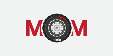 Mother's Day automobile or car brand road transportation concept. Mom with car Happy Mother's Day concept. We love you Mother for everything, Thank you mom, A surprise gift for Mama with car