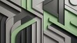Background with geometric patterns, in gray, green and black colors